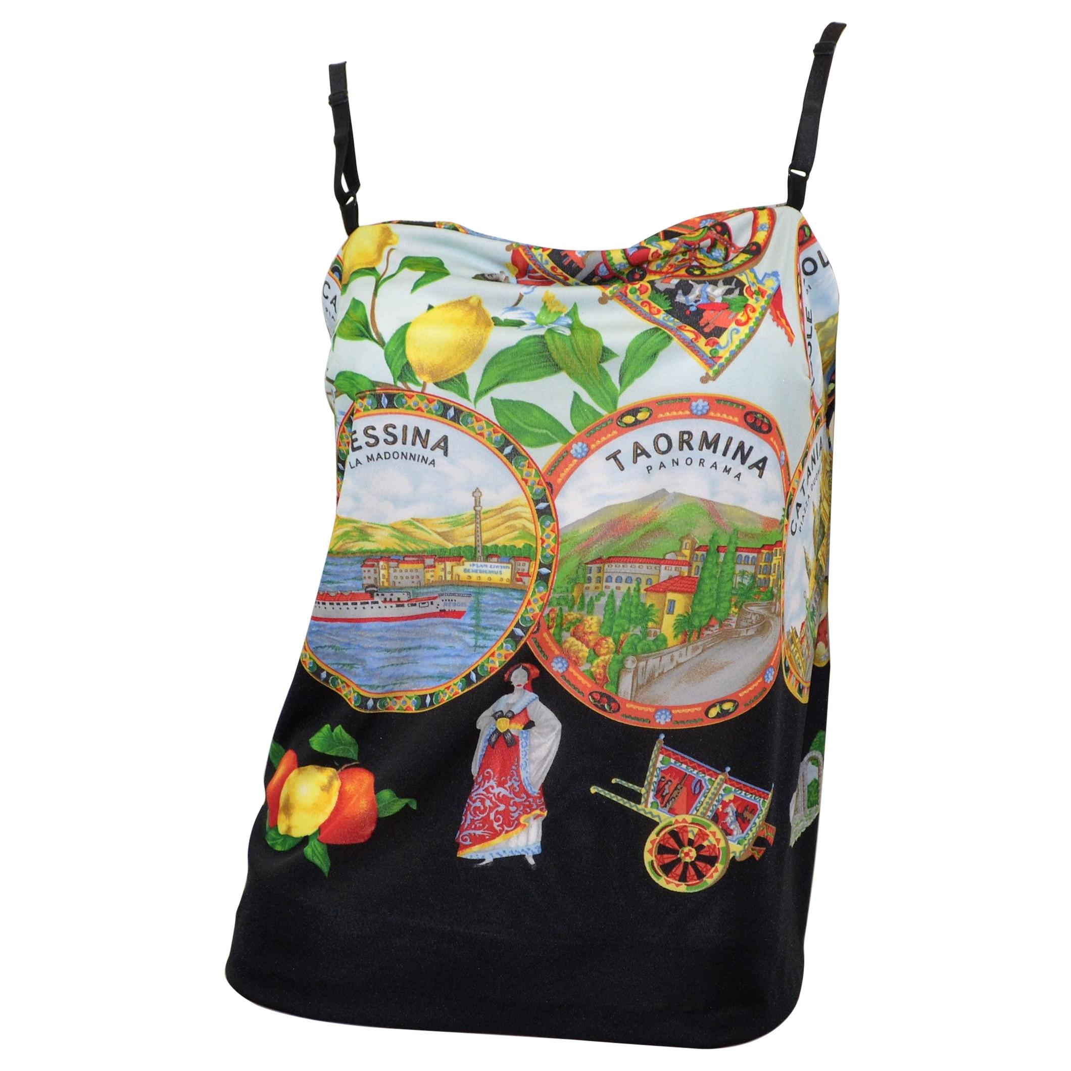 Dolce & Gabbana Mare “Isole Eolie” Printed Camisole Top