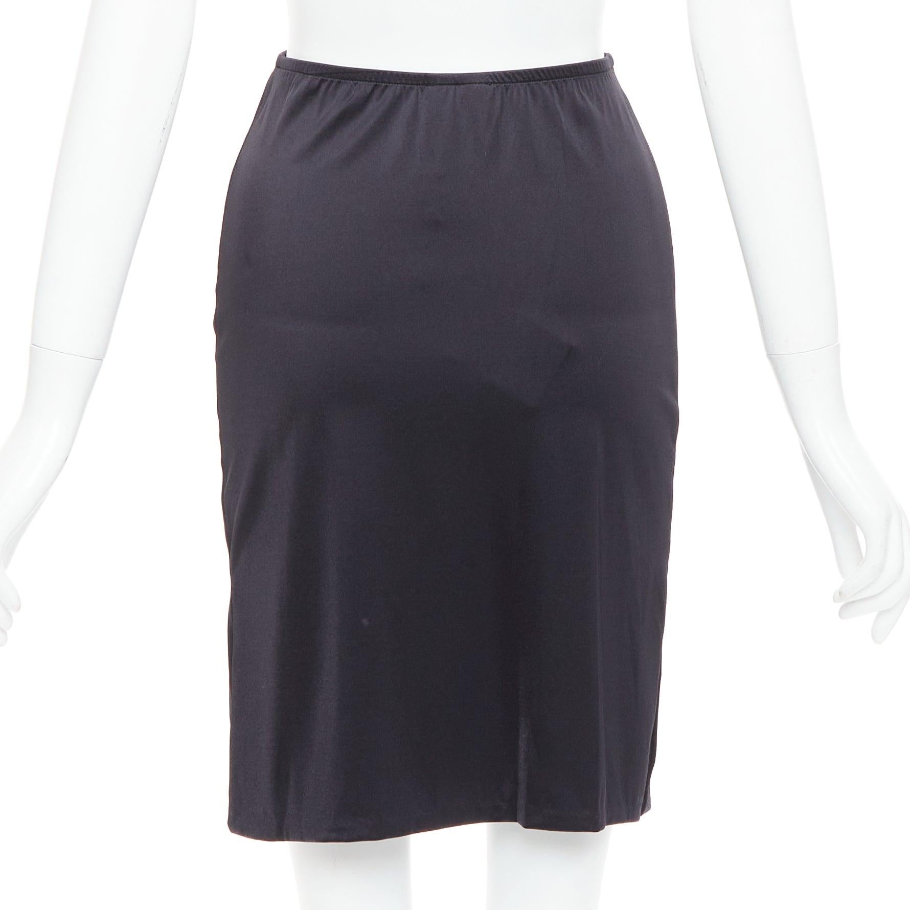 Donna DOLCE GABBANA MARE Gonna vintage nera trasparente con logo DG in resina IT40 S in vendita