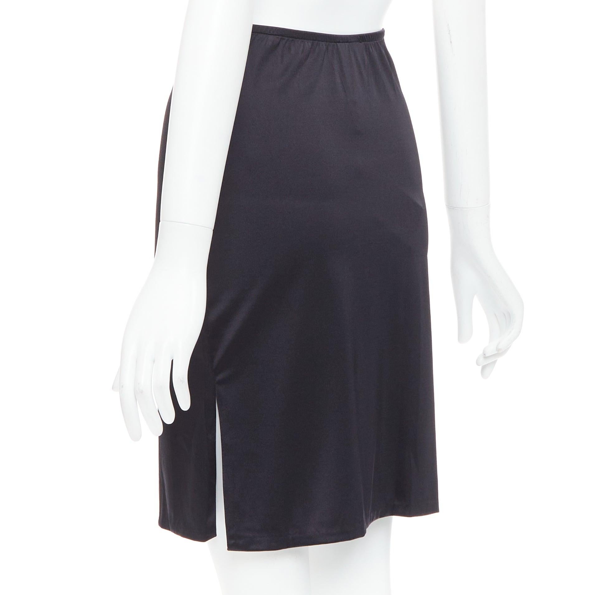 DOLCE GABBANA MARE Gonna vintage nera trasparente con logo DG in resina IT40 S in vendita 1