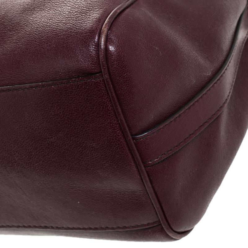 Dolce & Gabbana Maroon Leather Miss Dolce Top Handle Bag 3