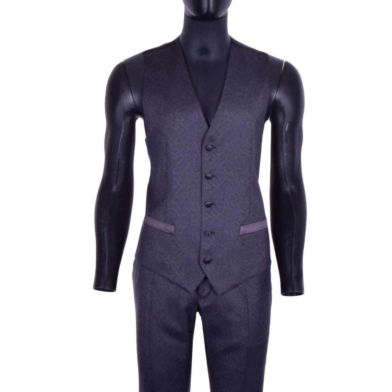 Dolce & Gabbana - MARTINI 3-Pieces Tuxedo Suit Gray 44 In Excellent Condition For Sale In Erkrath, DE