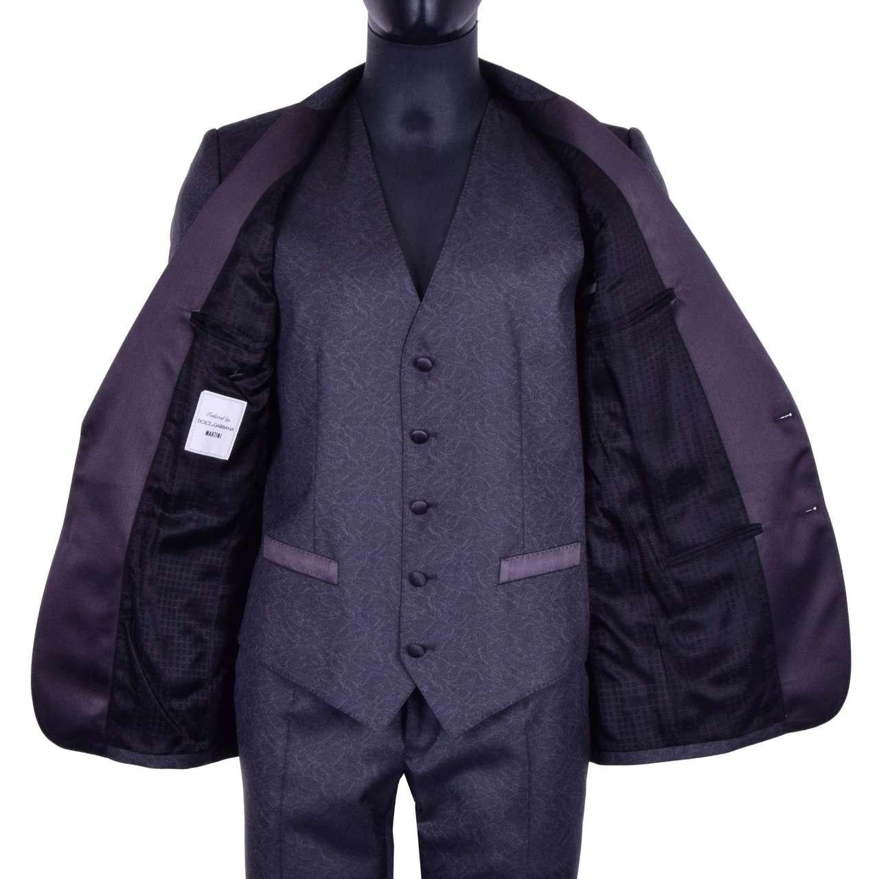 Men's Dolce & Gabbana - MARTINI 3-Pieces Tuxedo Suit Gray 44 For Sale