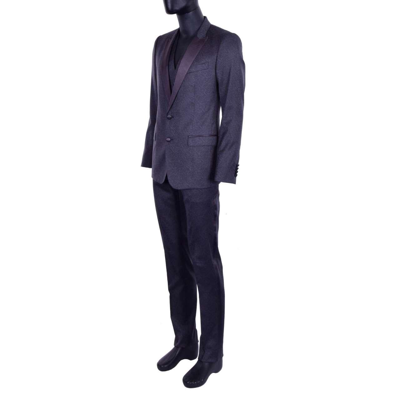 Dolce & Gabbana - MARTINI 3-Pieces Tuxedo Suit Gray 44 For Sale 1