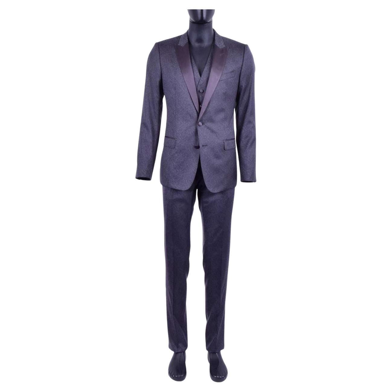 Dolce & Gabbana - MARTINI 3-Pieces Tuxedo Suit Gray 44 For Sale