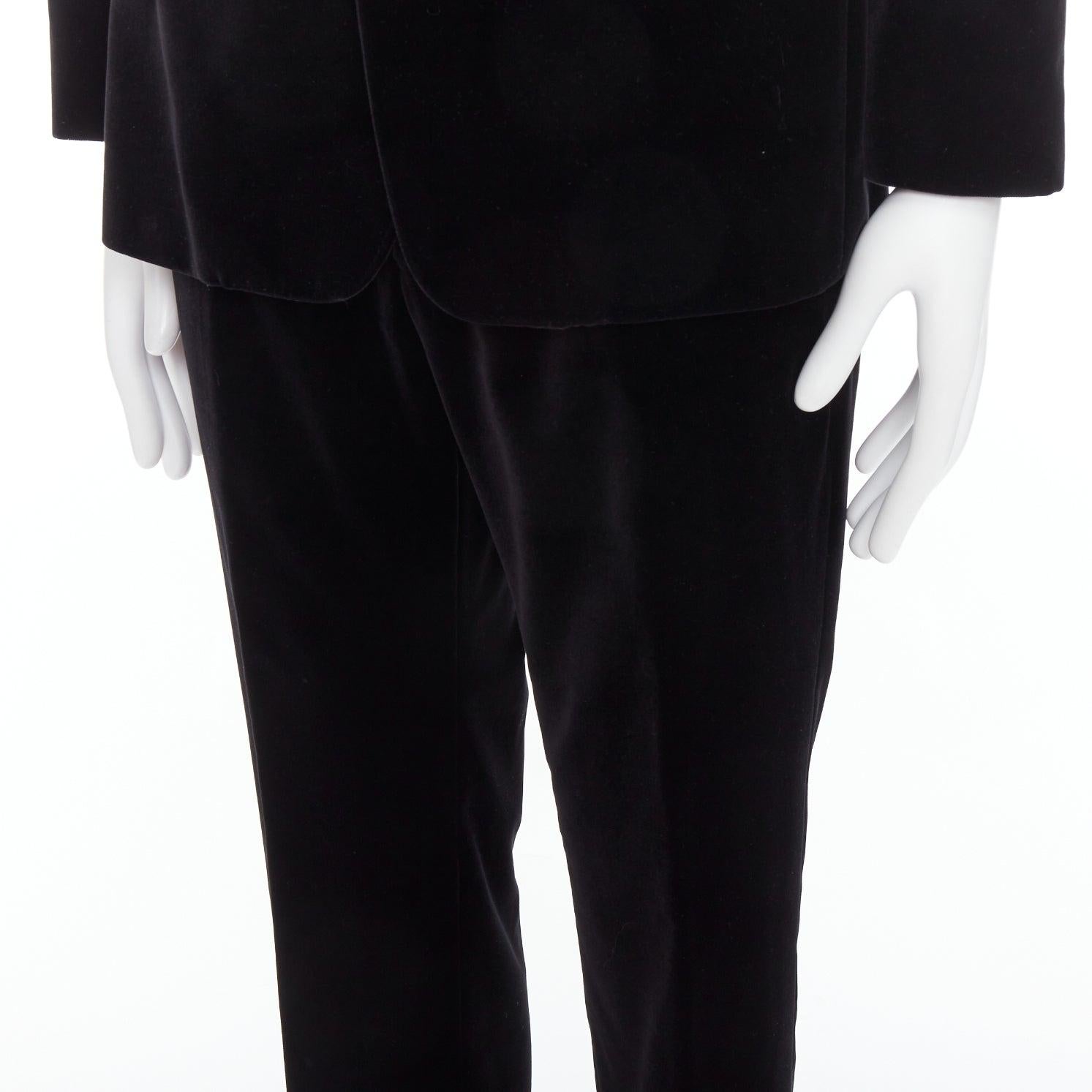 DOLCE GABBANA Martini Fit black cotton velvet blazer jacket pants suit IT48 M For Sale 4