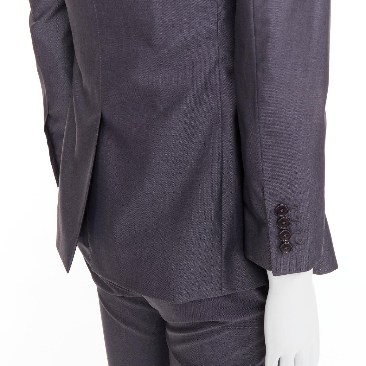 Dolce & Gabbana Martini Gris laine soie simple poitrine costume 3 pièces IT44 XS en vente 6