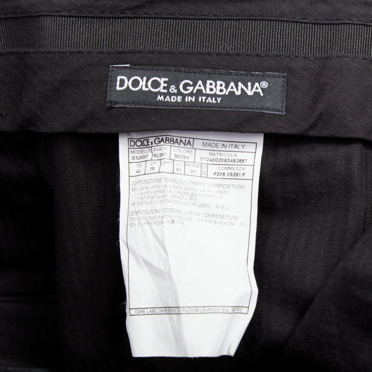 Dolce & Gabbana Martini Gris laine soie simple poitrine costume 3 pièces IT44 XS en vente 9