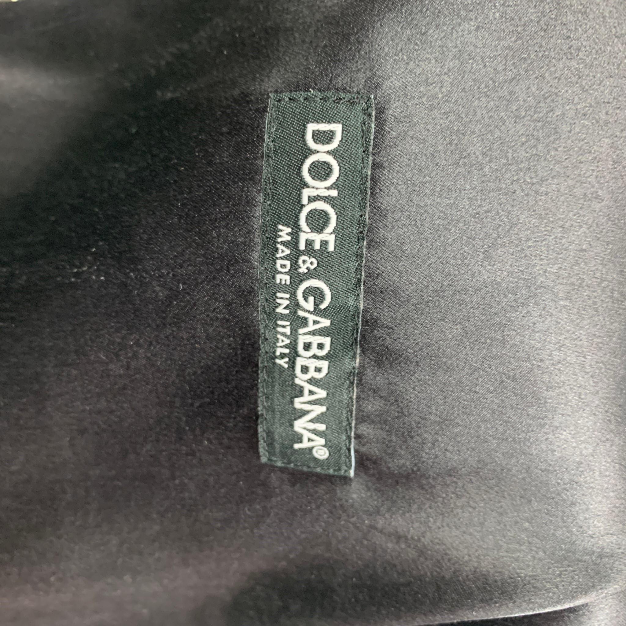 DOLCE & GABBANA Martini Size 40 Black White Dots Silk Polyester 3 Piece Suit 1