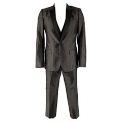 DOLCE & GABBANA Martini Size 40 Black White Polka Dot Silk Polyester 36 Tuxedo