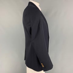 DOLCE & GABBANA Martini Size 42 Regular Navy Wool Silk Sport Coat