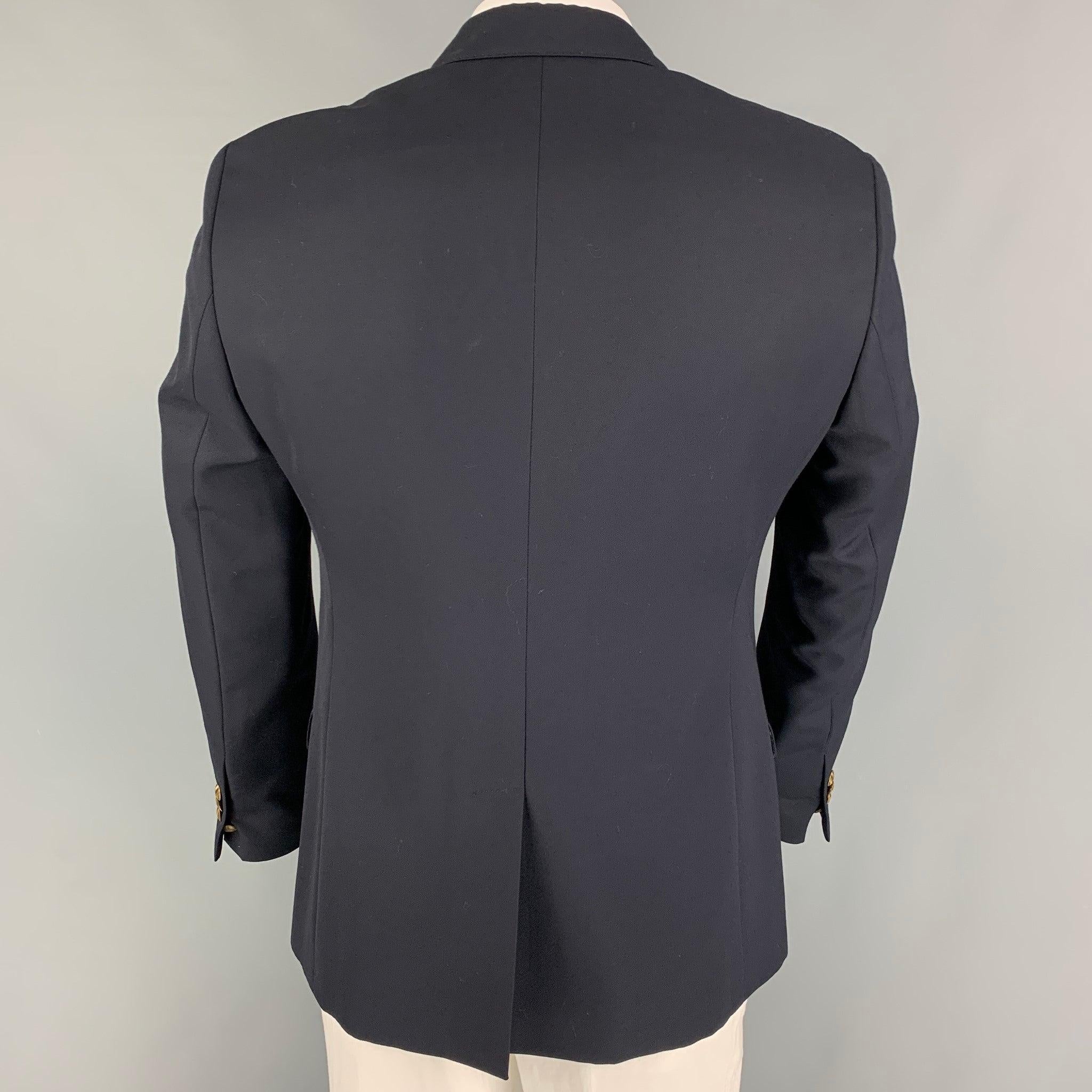 DOLCE & GABBANA Martini Size 42 Regular Navy Wool Silk Sport Coat In Good Condition For Sale In San Francisco, CA