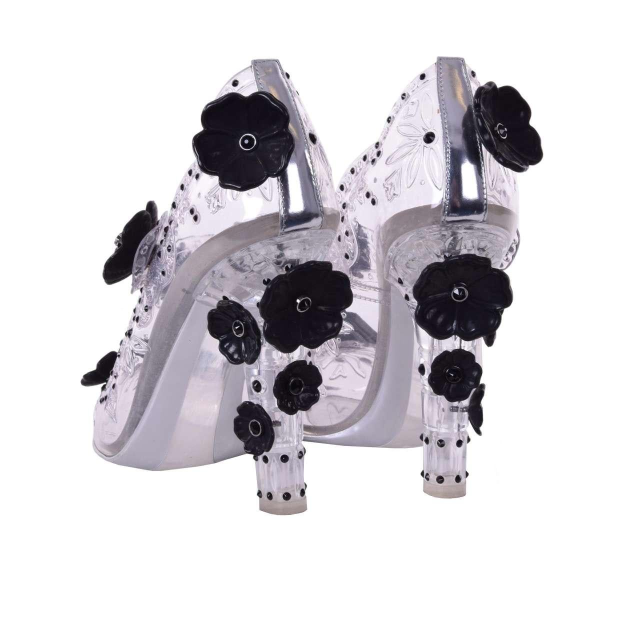 Dolce & Gabbana - Mary Jane Cinderella Pumps Silver EUR 36 For Sale 1