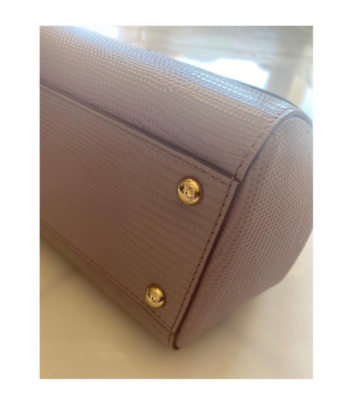 Dolce & Gabbana Medium Sicily Handtasche mit Griff aus Stoff und Leder mit Iguana-Druck im Zustand „Neu“ in WELWYN, GB