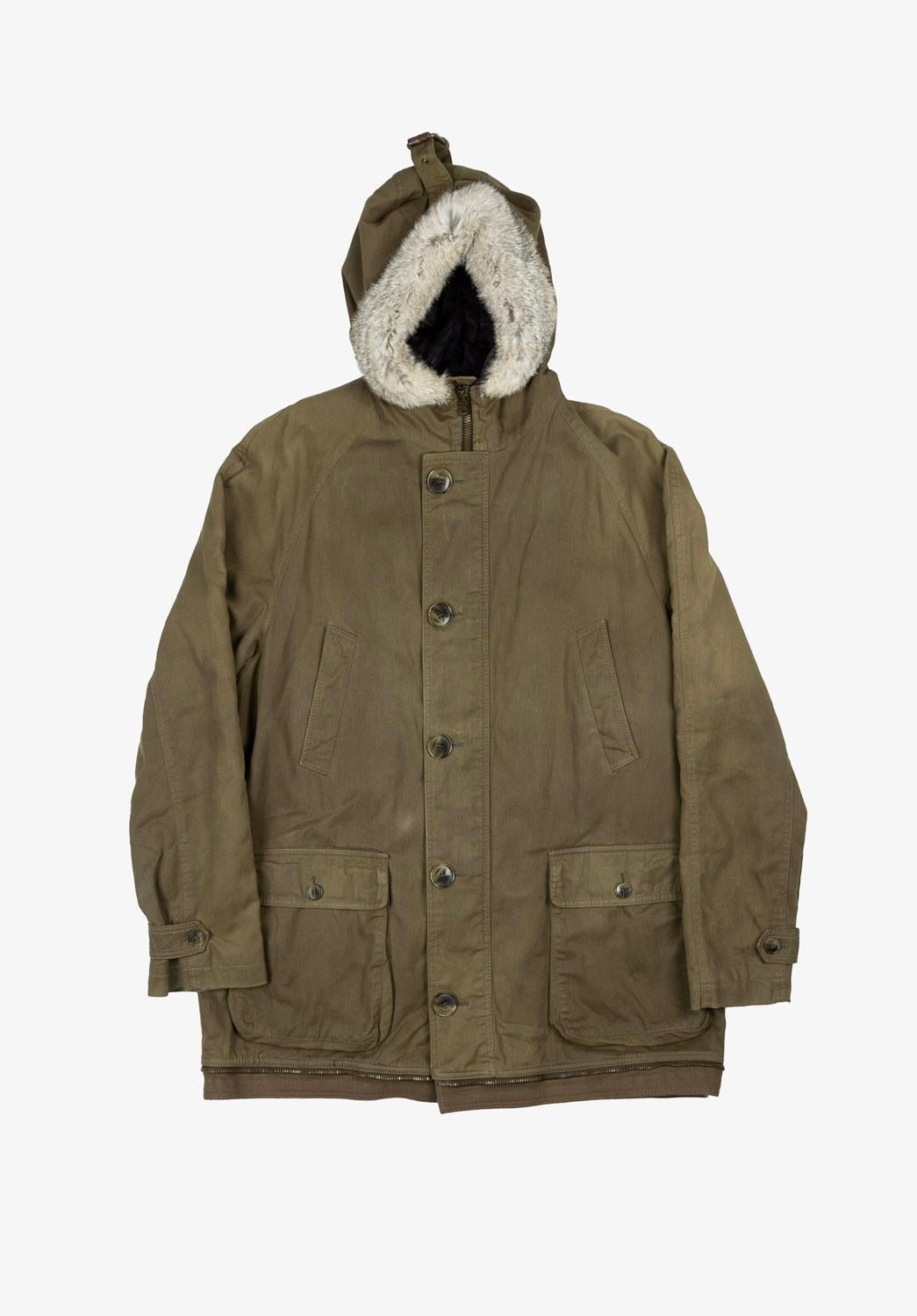 Check my other listings. Have many more designer clothes for sale. Open to any offers.
Item for sale is 100% genuine Dolce Gabbana AW03 Fur Parka Men Coat , S963, ASH0
Color: Khaki
(An actual color may a bit vary due to individual computer screen