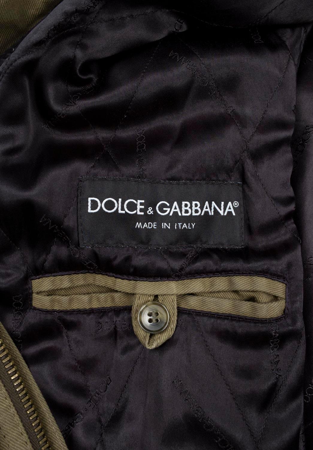 Dolce Gabbana Men Coat AW03 Parka Fur Vintage Size ITA52 -L/XL, S963 For Sale 3