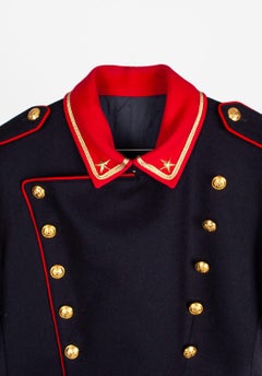 Dolce Gabbana Herrenmantel im Vintage-Stil im Offiziersstil, lang, Größe IT48/M, AR084
