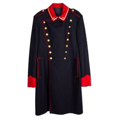 Dolce Gabbana Herrenmantel im Vintage-Stil im Offiziersstil, lang, Größe IT48/M, AR084