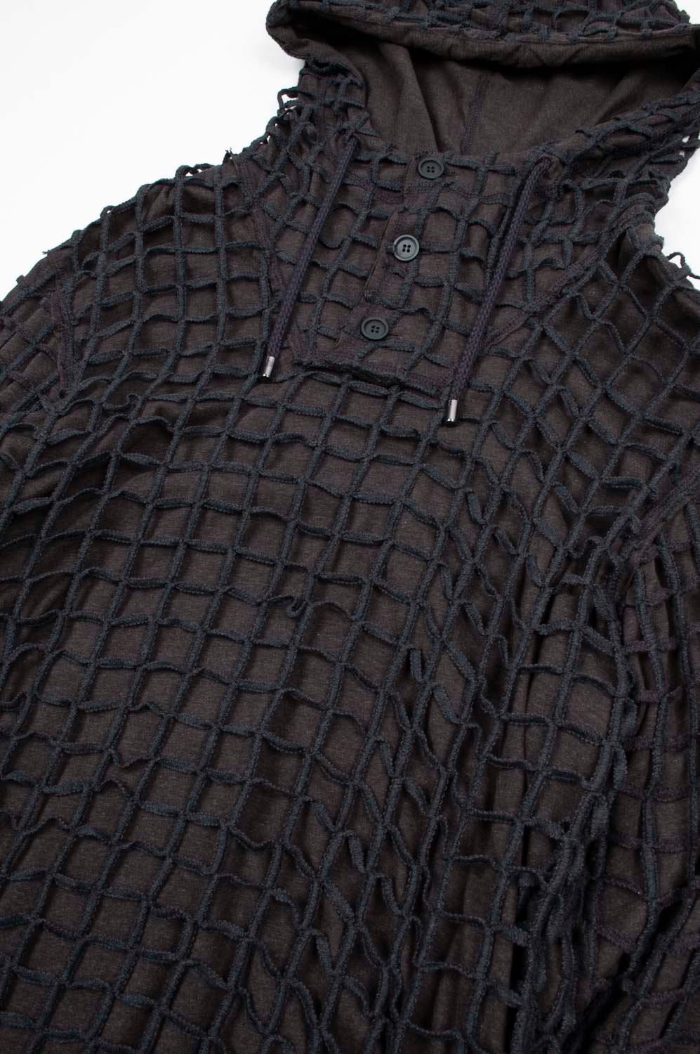 Noir Dolce & Gabbana Men Hoodie Top Net double layer Men Jumper Size IT46/Medium en vente