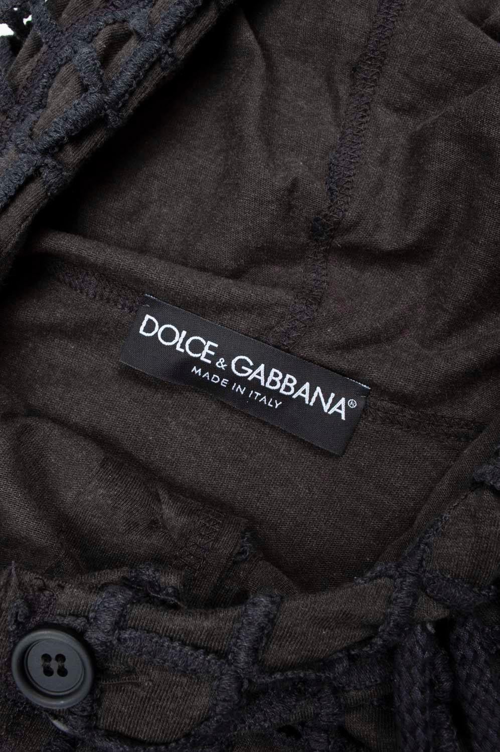 Dolce & Gabbana Men Hoodie Top Net double layer Men Jumper Size IT46/Medium en vente 1