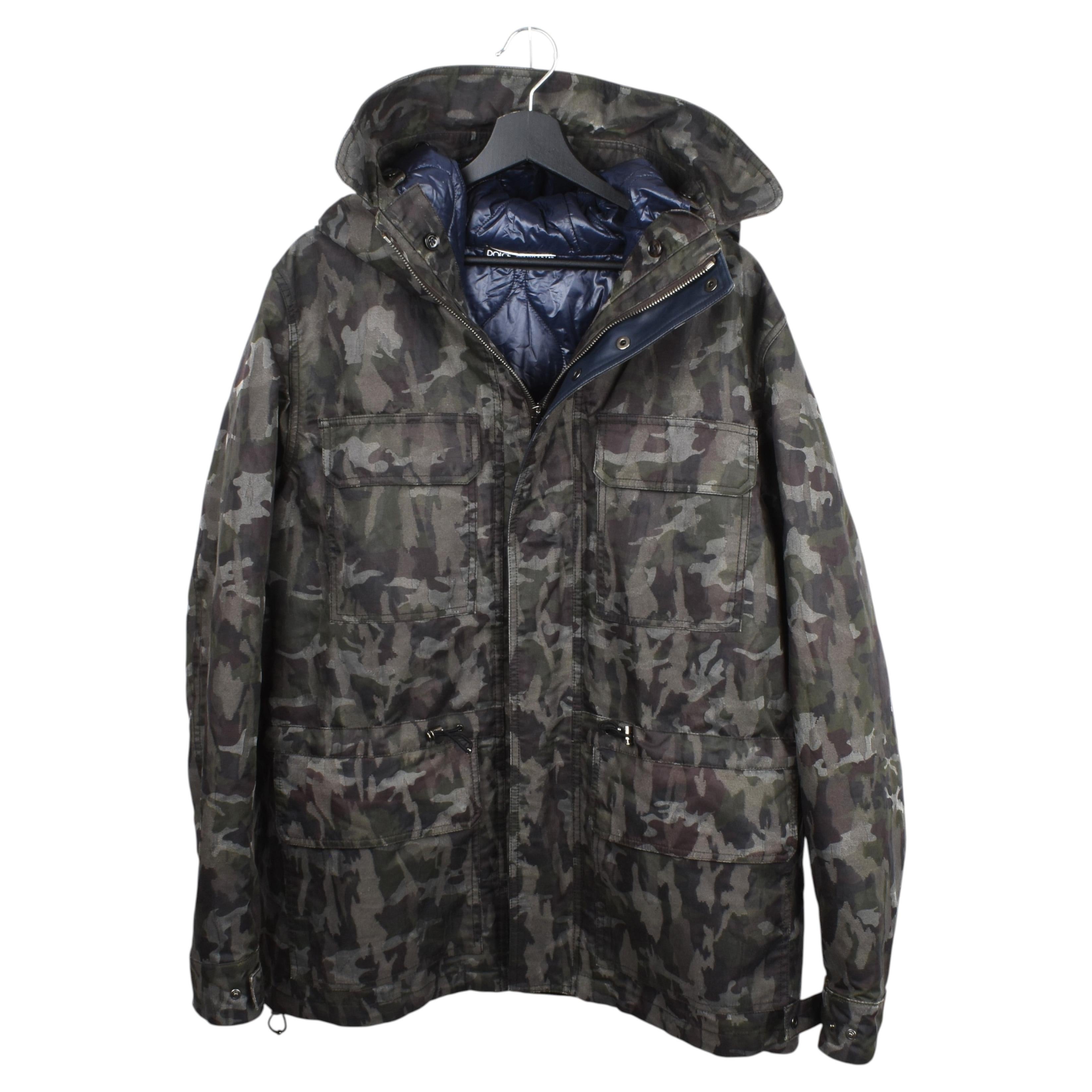 Dolce Gabbana Men jacket Hooded Parka Coat Size IT54-L, S2033