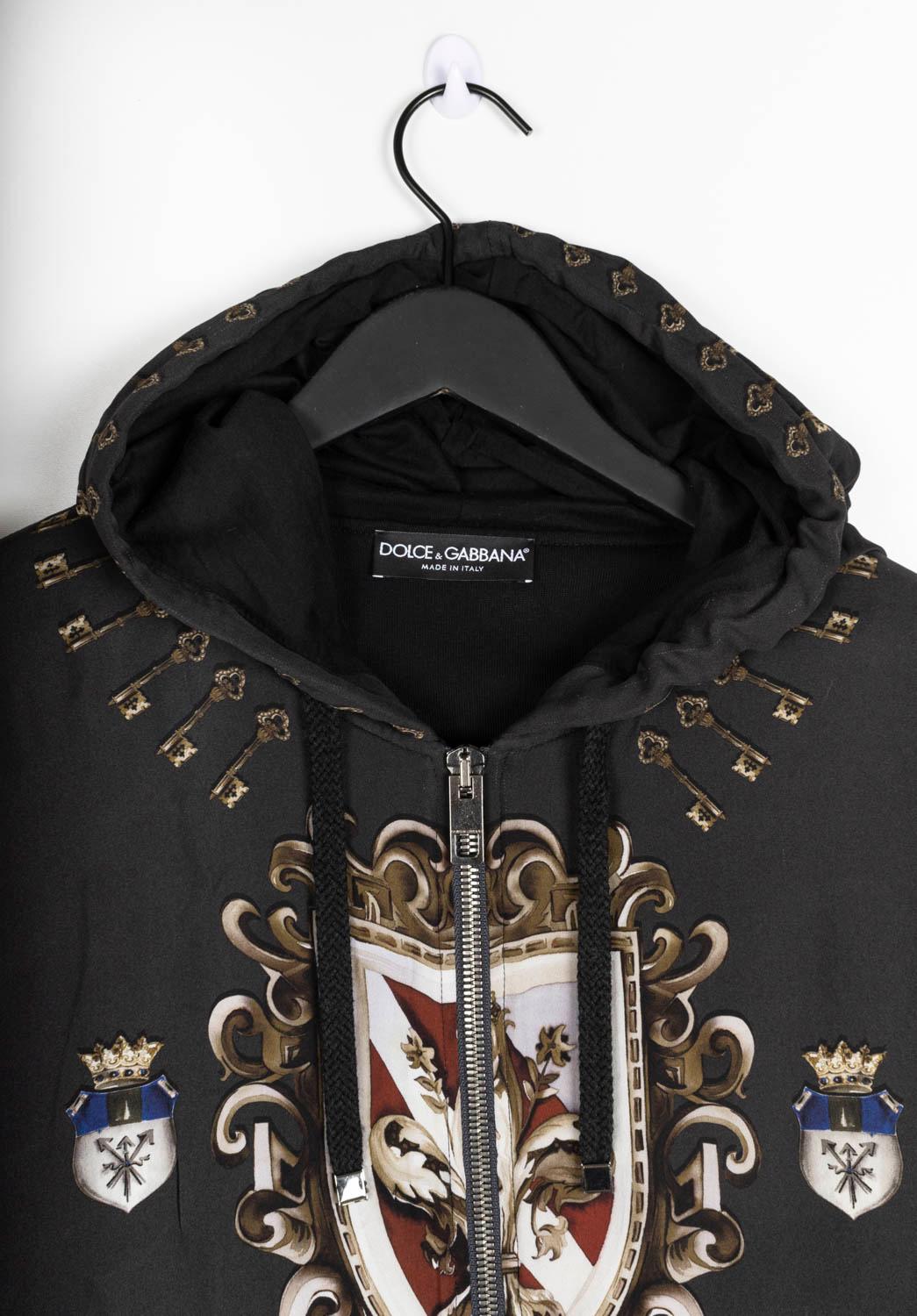 Jersey Dolce & Gabbana Hombre Sudadera con capucha holgada Talla IT50/L, S1351 Negro en venta