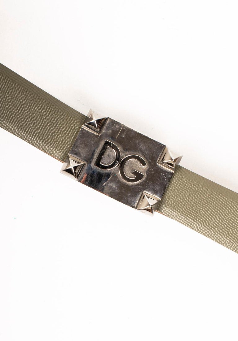 Dolce Gabbana Men Leather Belt Khaki Size L For Sale at 1stDibs display picture 2