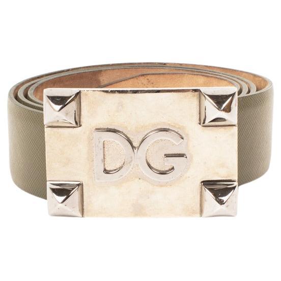 Dolce & Gabbana Uomo Cintura in pelle Khaki Taglia L in vendita