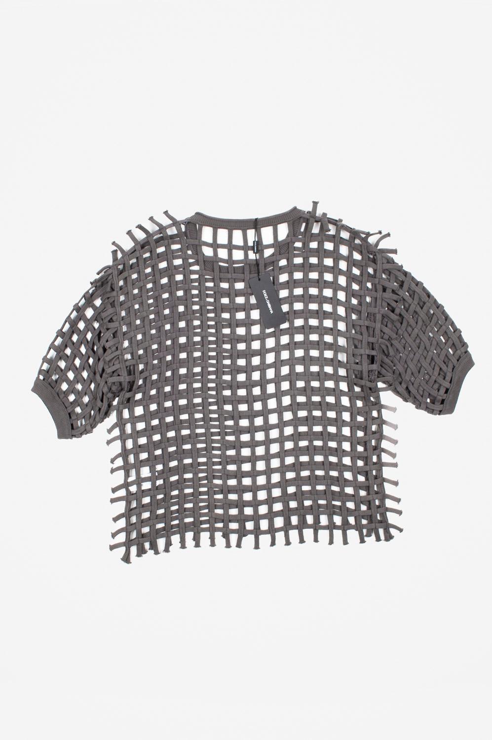 Dolce & Gabbana - Camicia da uomo con rete a rete Taglia IT52/Large In condizioni ottime in vendita a Kaunas, LT