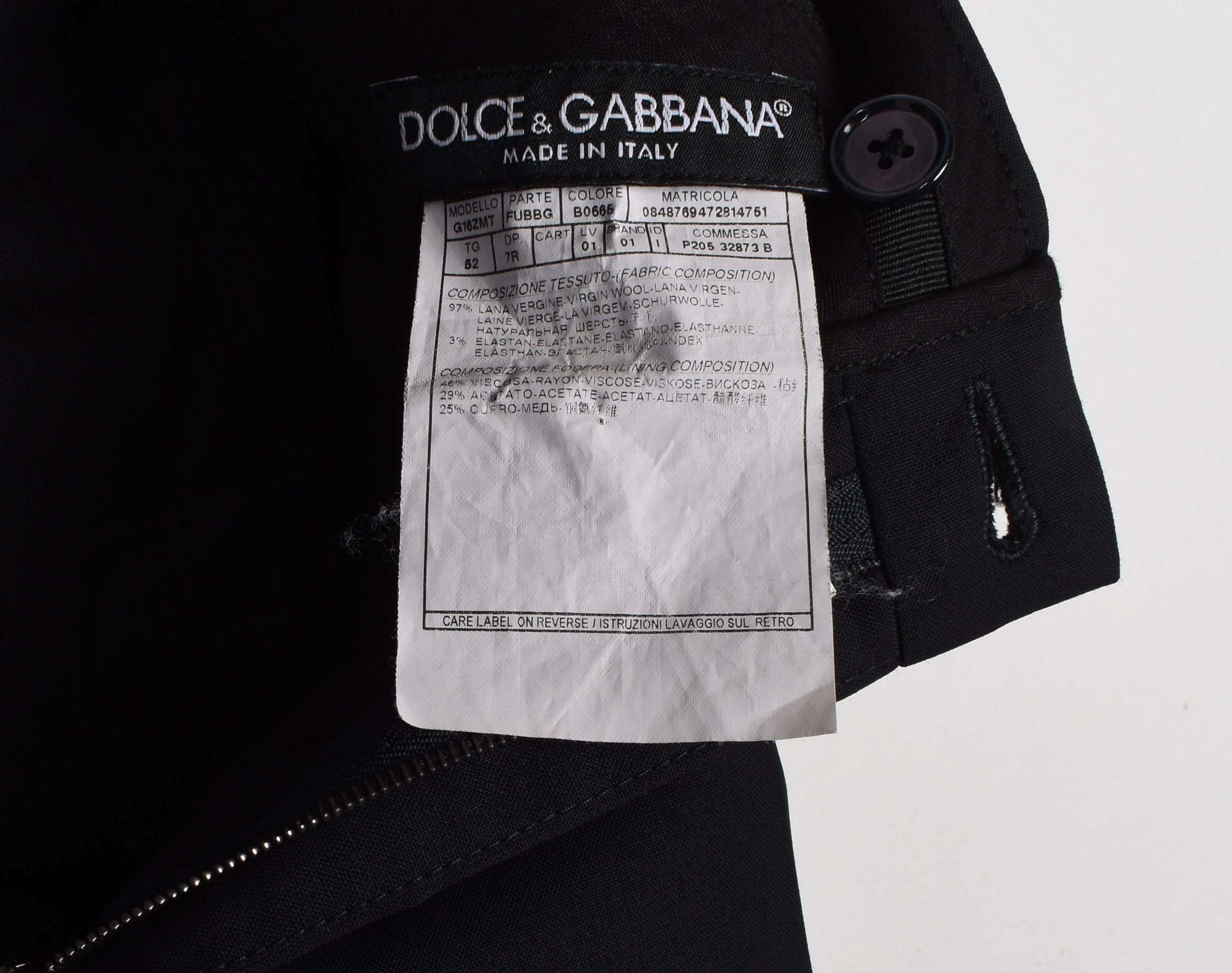 Traje Dolce & Gabbana Hombre Martini de un solo pecho Talla IT52-L, S1680 en venta 7