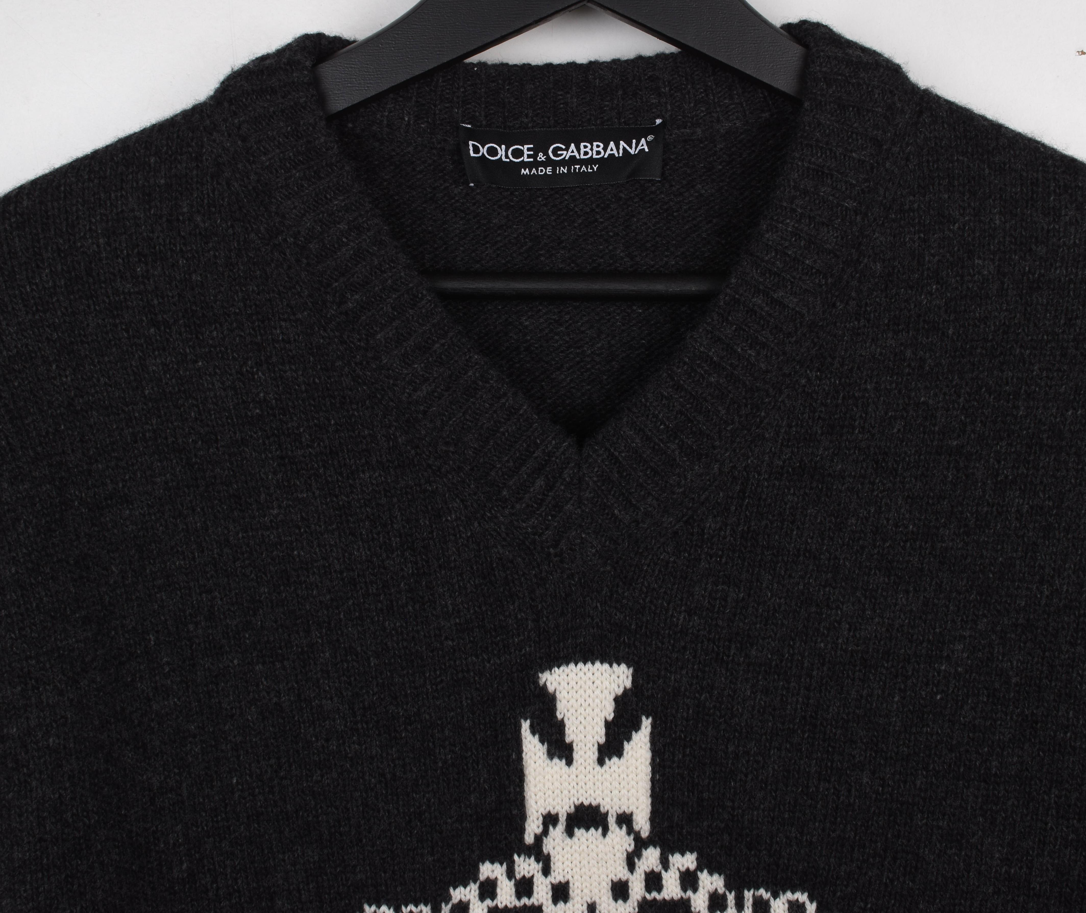 Dolce Gabbana Herren Pullover V-Ausschnitt 