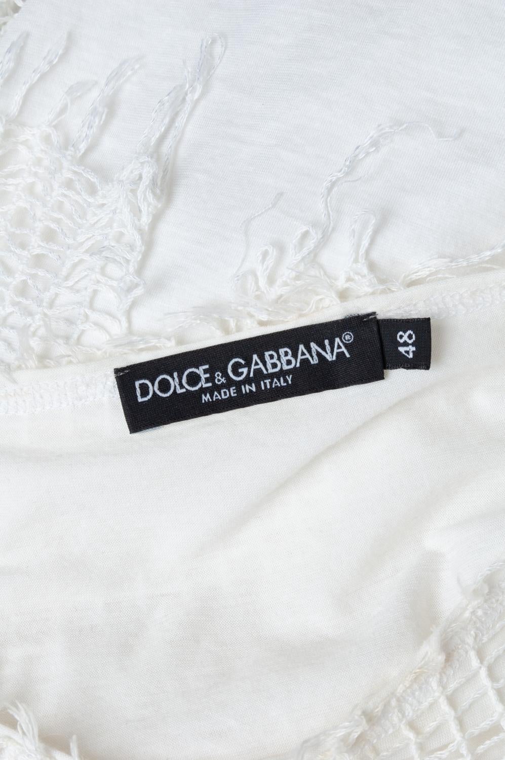Dolce & Gabbana Uomo Top Distressed Net Taglia ITA48 (Medium) in vendita 1