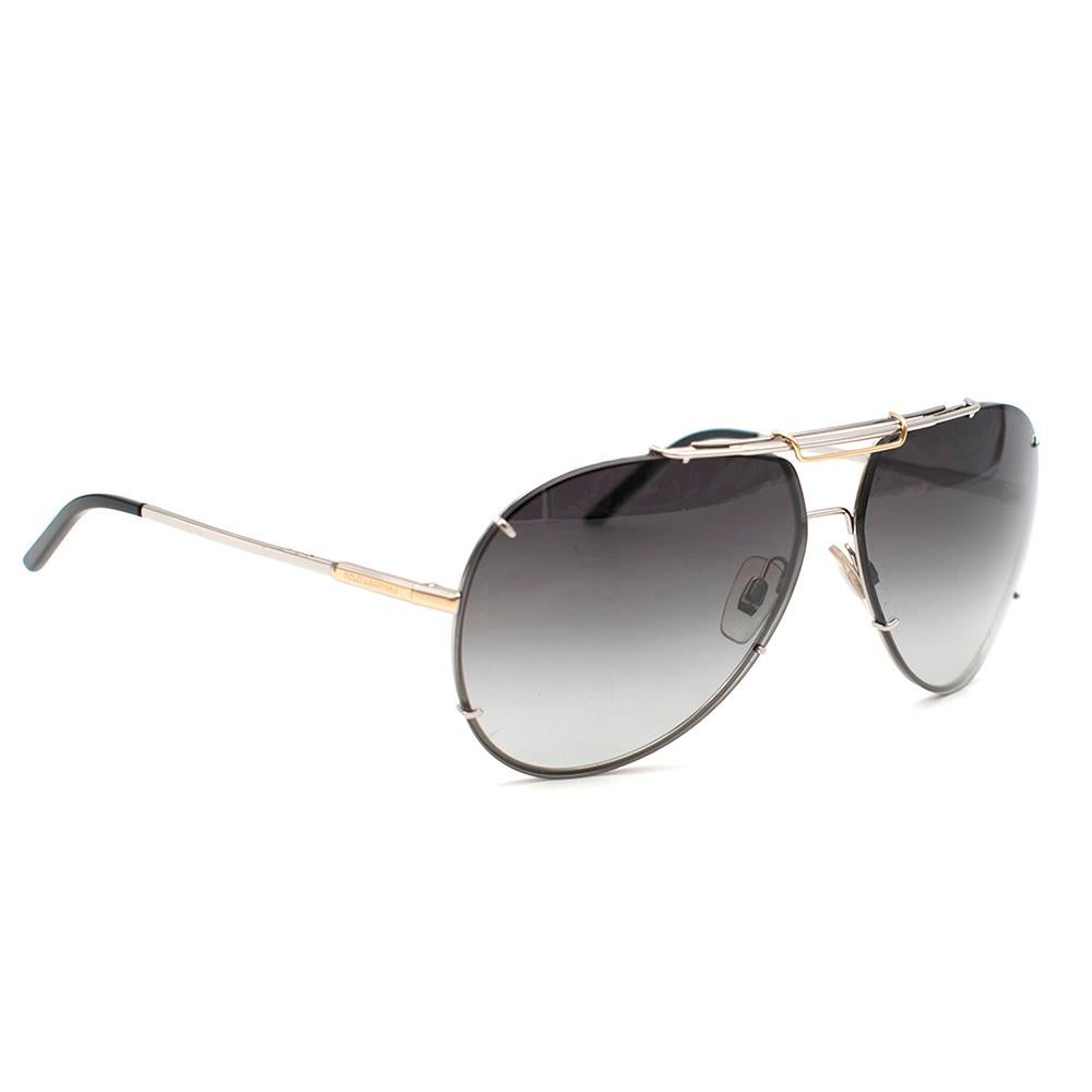 Dolce & Gabbana Men's Aviator Sunglasses

-Silver arms
-Metal hardware
-Light black frames
-Christian Dior engravement on temples
-Aviator styled sunglasses 

Please note, these items are pre-owned and may show some signs of storage, even when