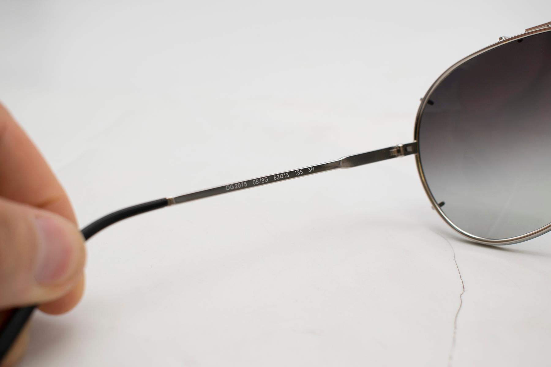 Dolce & Gabbana Men's Aviator Sunglasses In Excellent Condition In London, GB