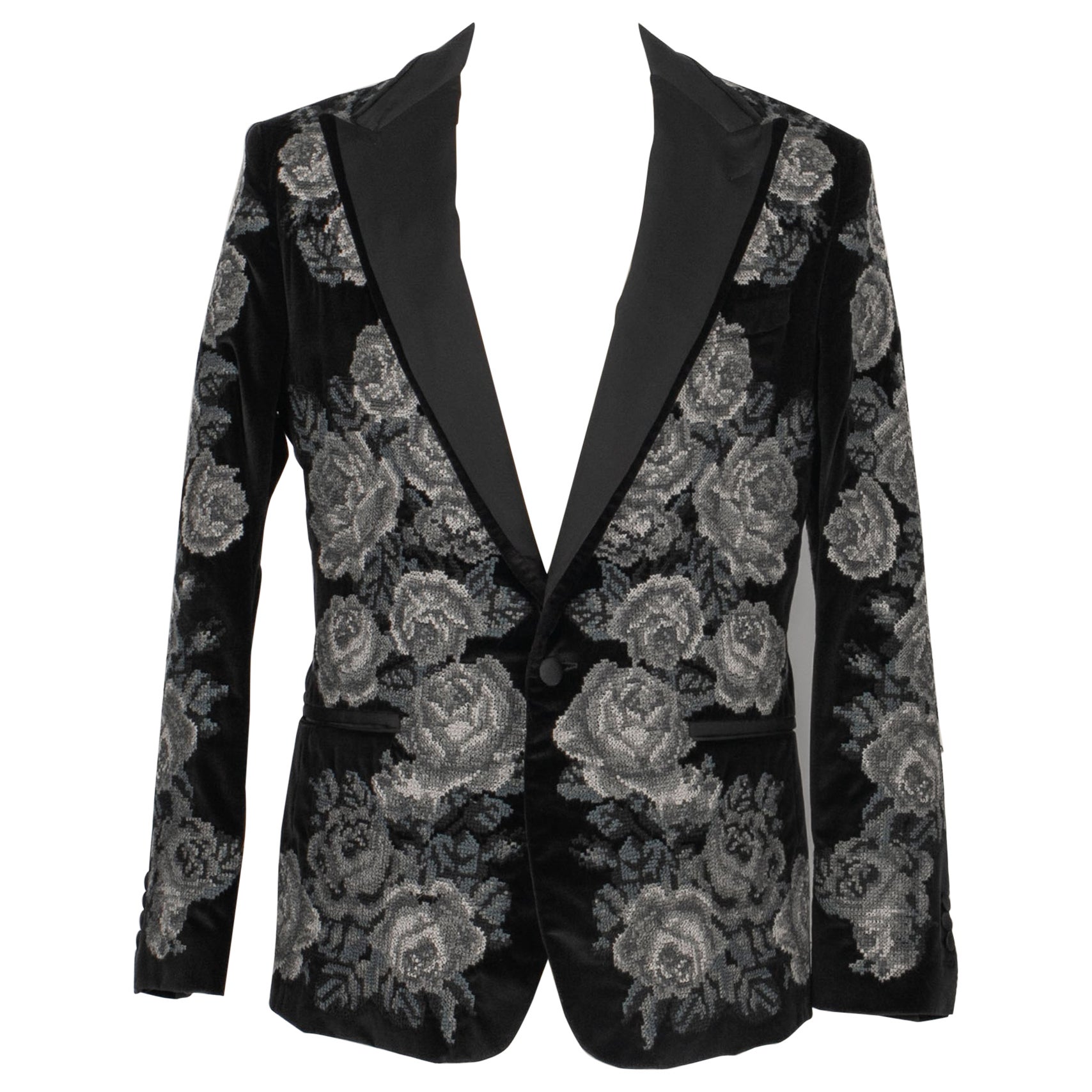 Dolce 
Gabbana Men
s Black Velvet Jacket