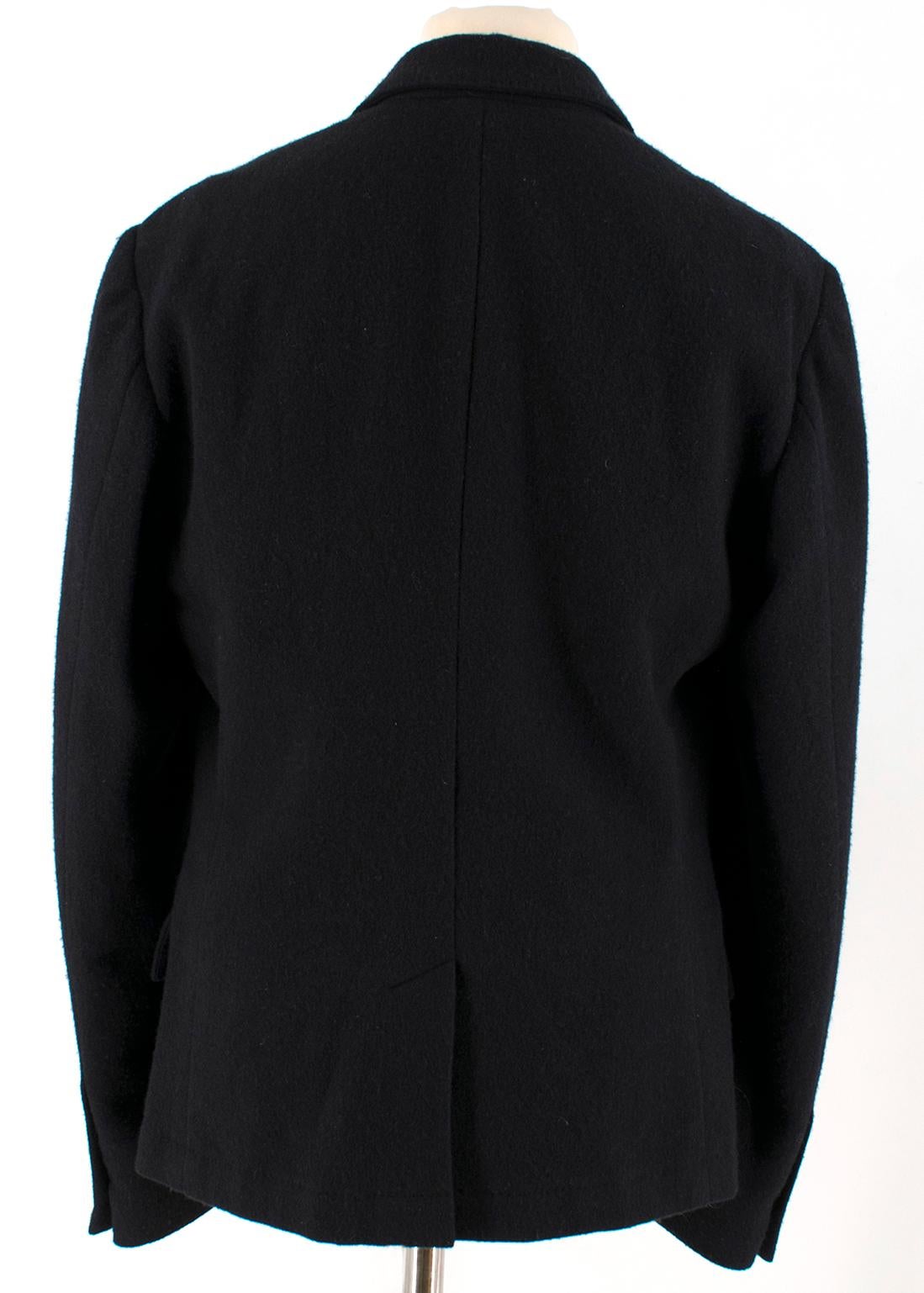 Dolce & Gabbana Men's Black Wool-blend Tailored Jacket estimated SIZE S In Excellent Condition In London, GB