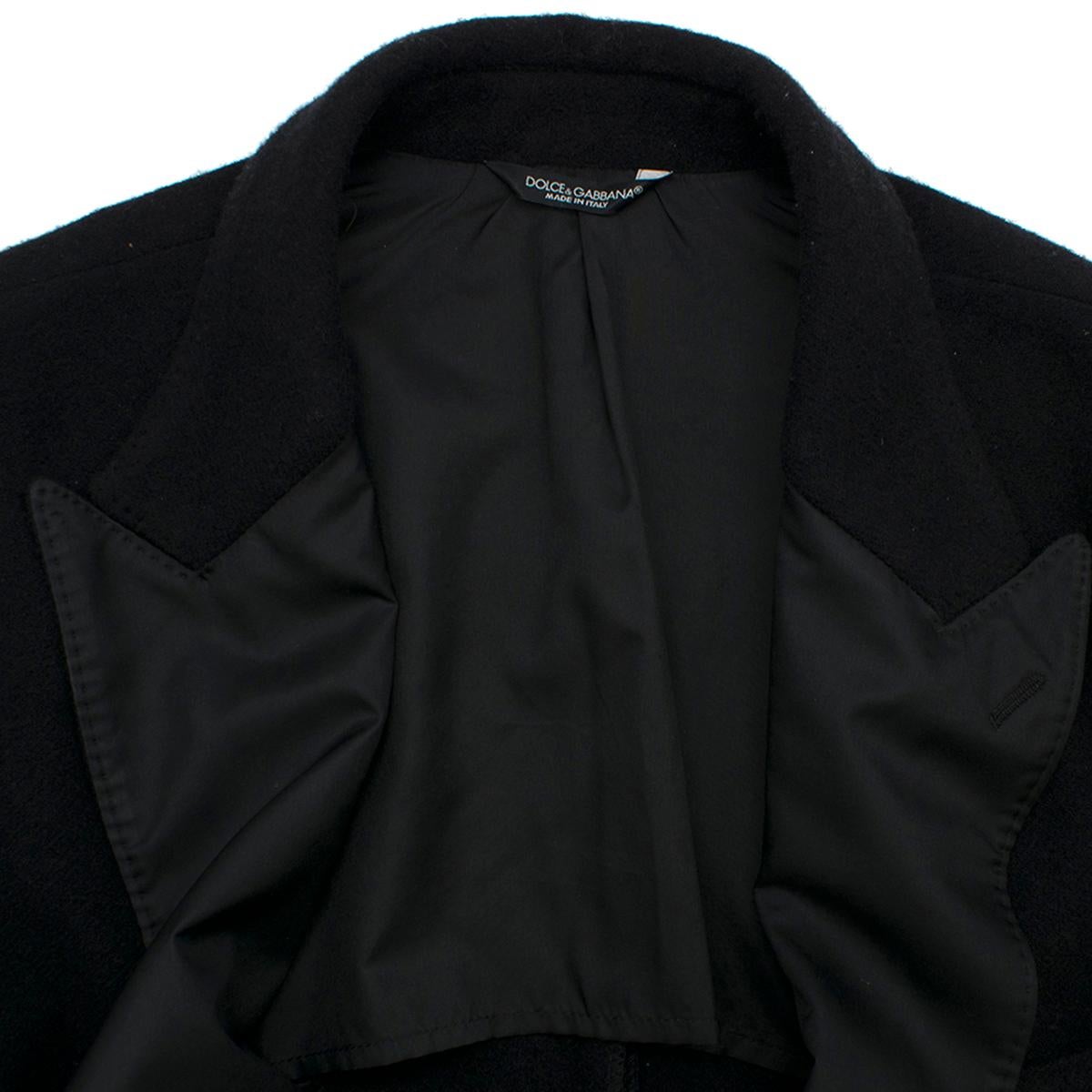 Dolce & Gabbana Men's Black Wool-blend Tailored Jacket estimated SIZE S 1
