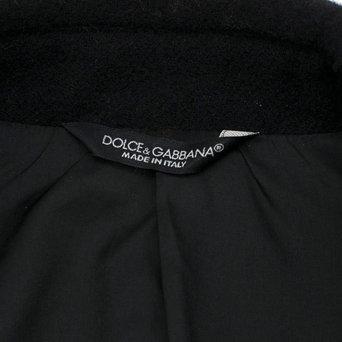 Dolce & Gabbana Men's Black Wool-blend Tailored Jacket estimated SIZE S 2