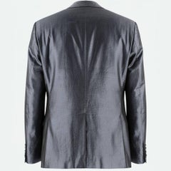 Dolce & Gabbana Men's Grey Velour Blazer IT52 L, Contemporary Style
