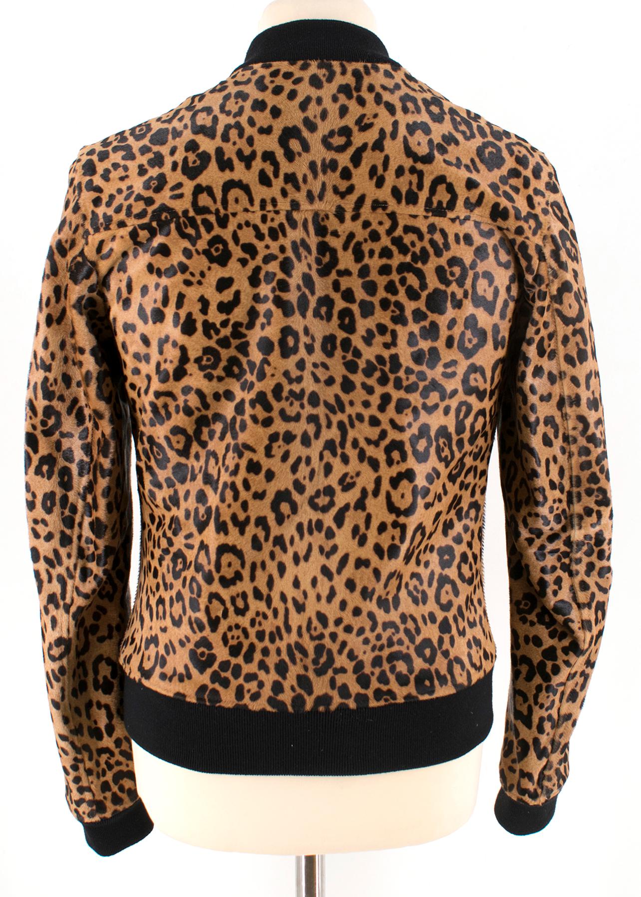 mens leopard print bomber jacket