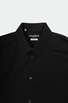 Dolce & Gabbana Men's Black Cotton Elastane Shirt Size 41