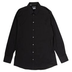 Dolce & Gabbana Men's Black Cotton Elastane Shirt Size 41