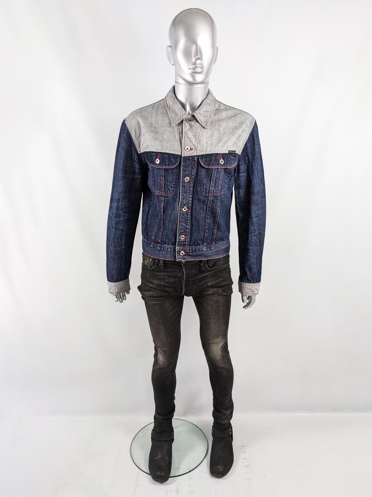 Dolce & Gabbana Two Tone Gray Cotton Denim Jeans