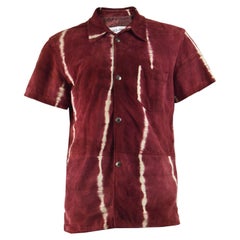 Dolce & Gabbana Mens Vintage Red Suede Shirt