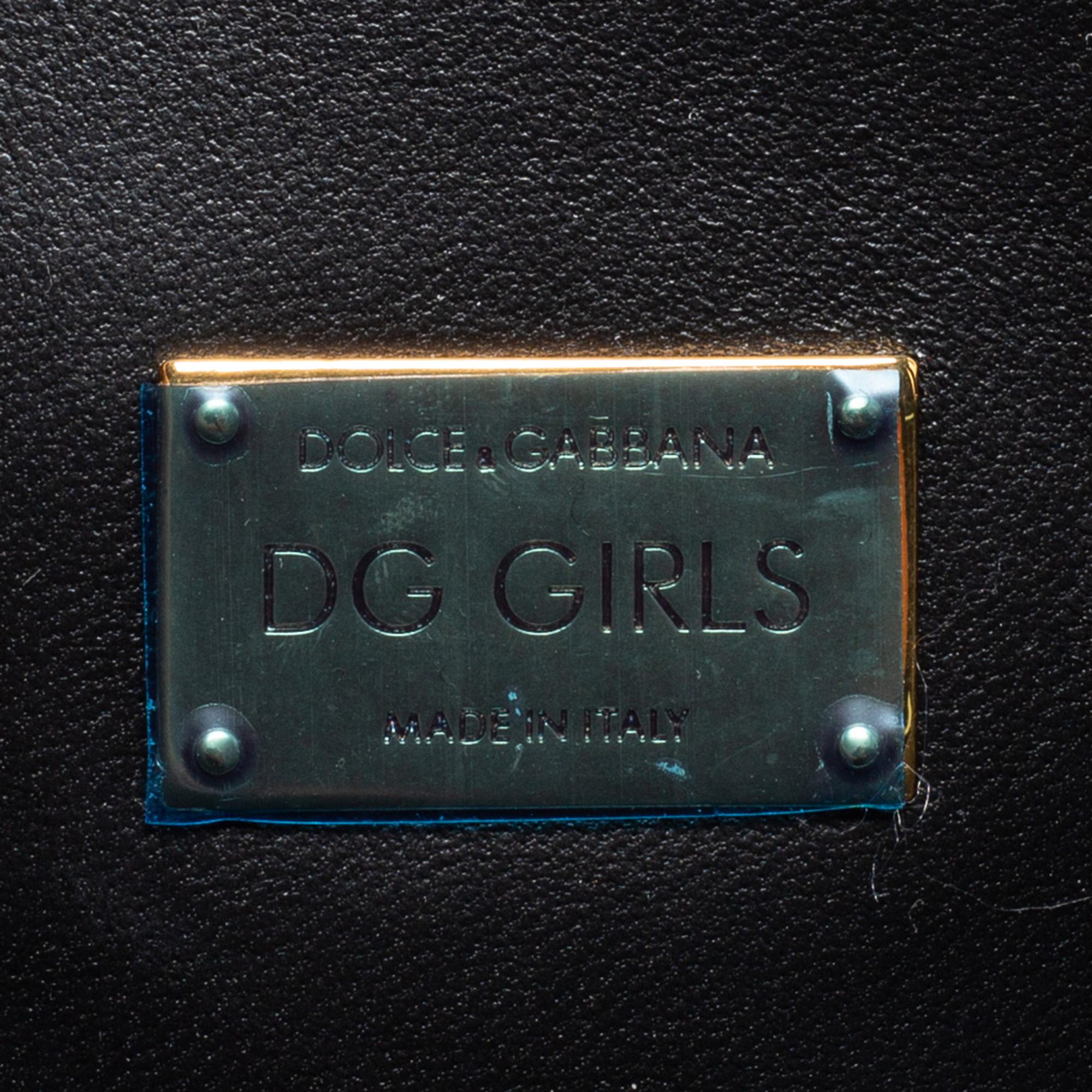 Dolce & Gabbana Metallic Gold Leather DG Girls Shoulder Bag 5