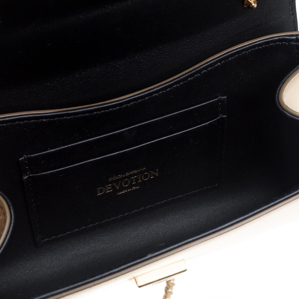 Dolce & Gabbana Metallic Gold Leather Mini Devotion Chain Shoulder Bag 1