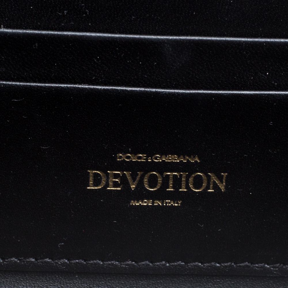 Dolce & Gabbana Metallic Gold Leather Mini Devotion Chain Shoulder Bag 4