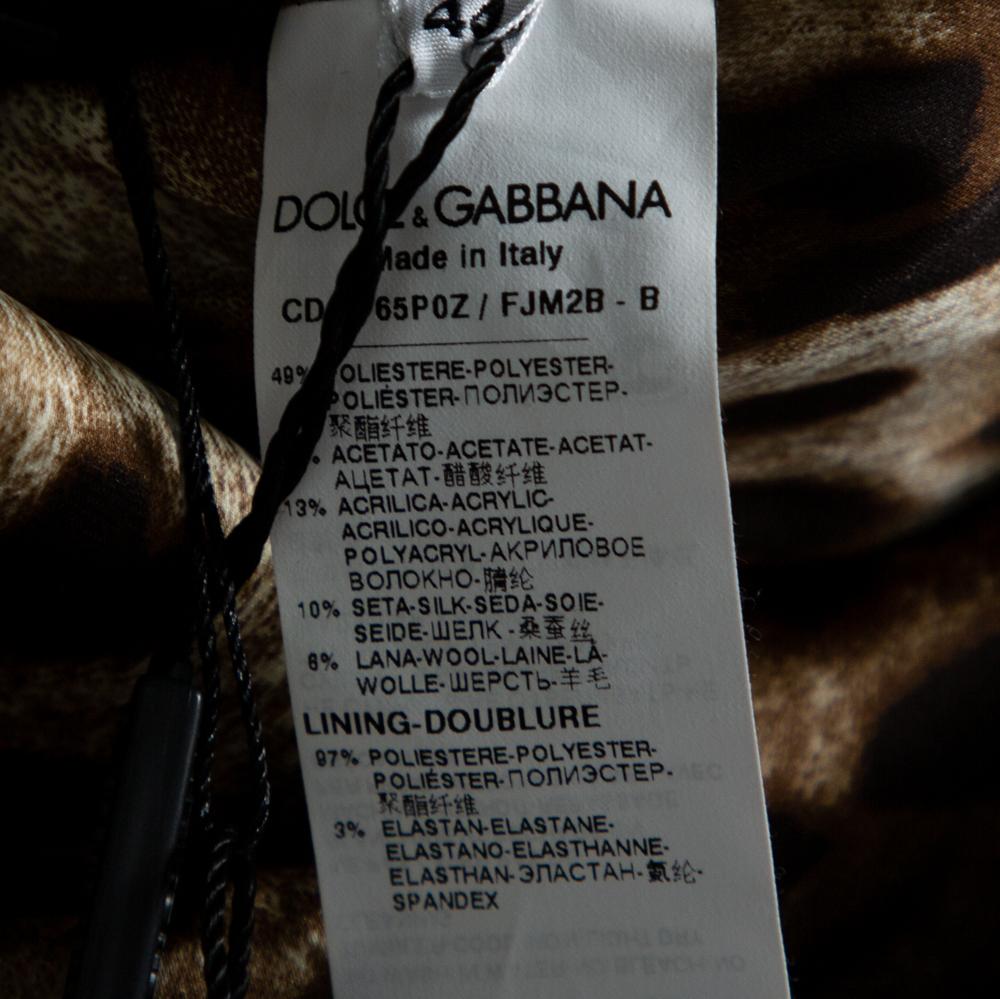 Dolce & Gabbana Metallic Green Jacquard Embellished Midi Dress M In New Condition In Dubai, Al Qouz 2