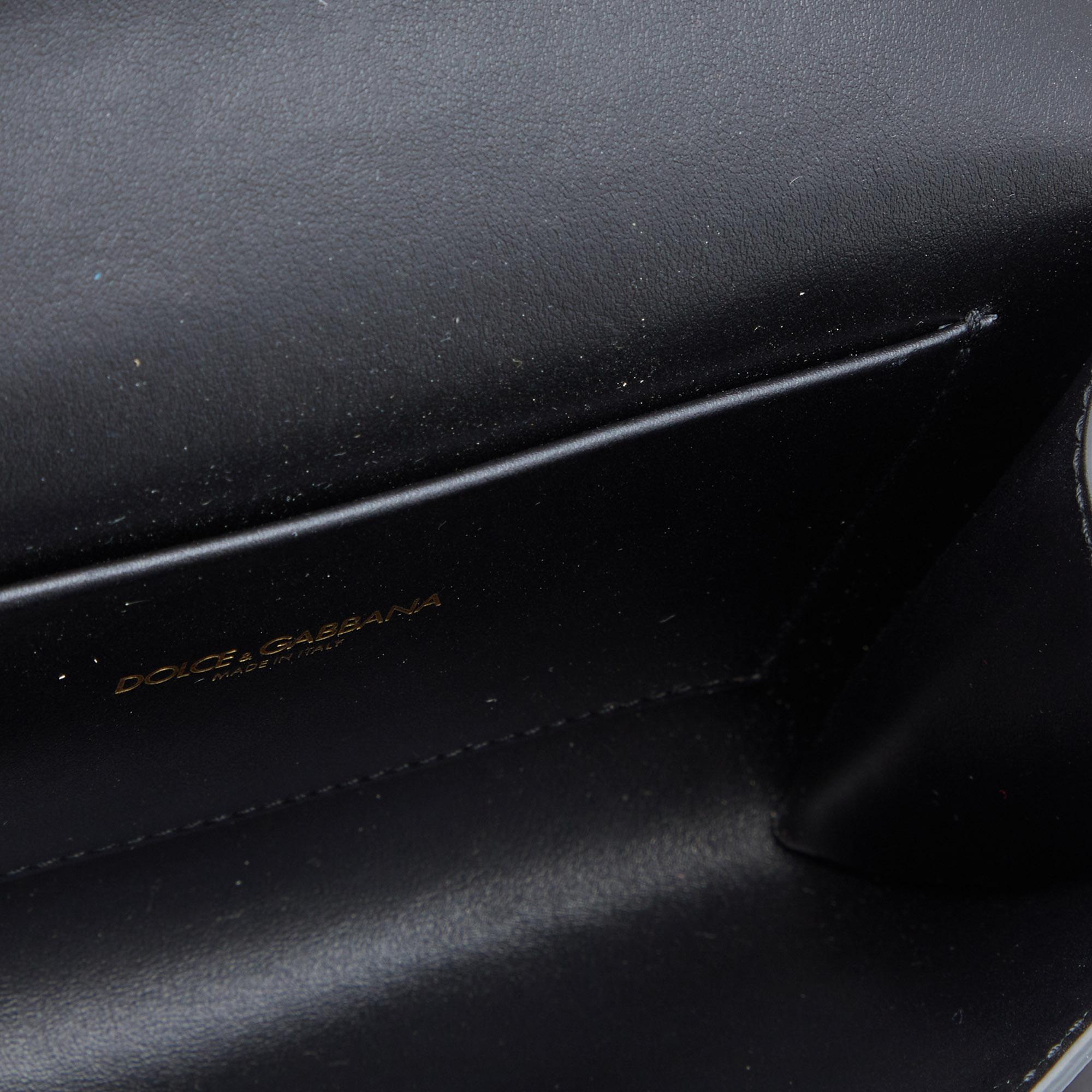 Dolce & Gabbana Metallic Grey Leather Devotion Belt Bag 2