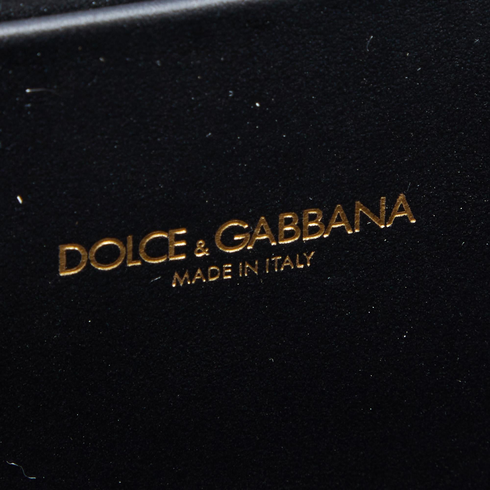 Dolce & Gabbana Metallic Grey Leather Devotion Belt Bag 1