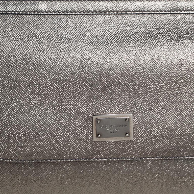 Dolce & Gabbana - Sicily Medium Dauphine Leather Grey